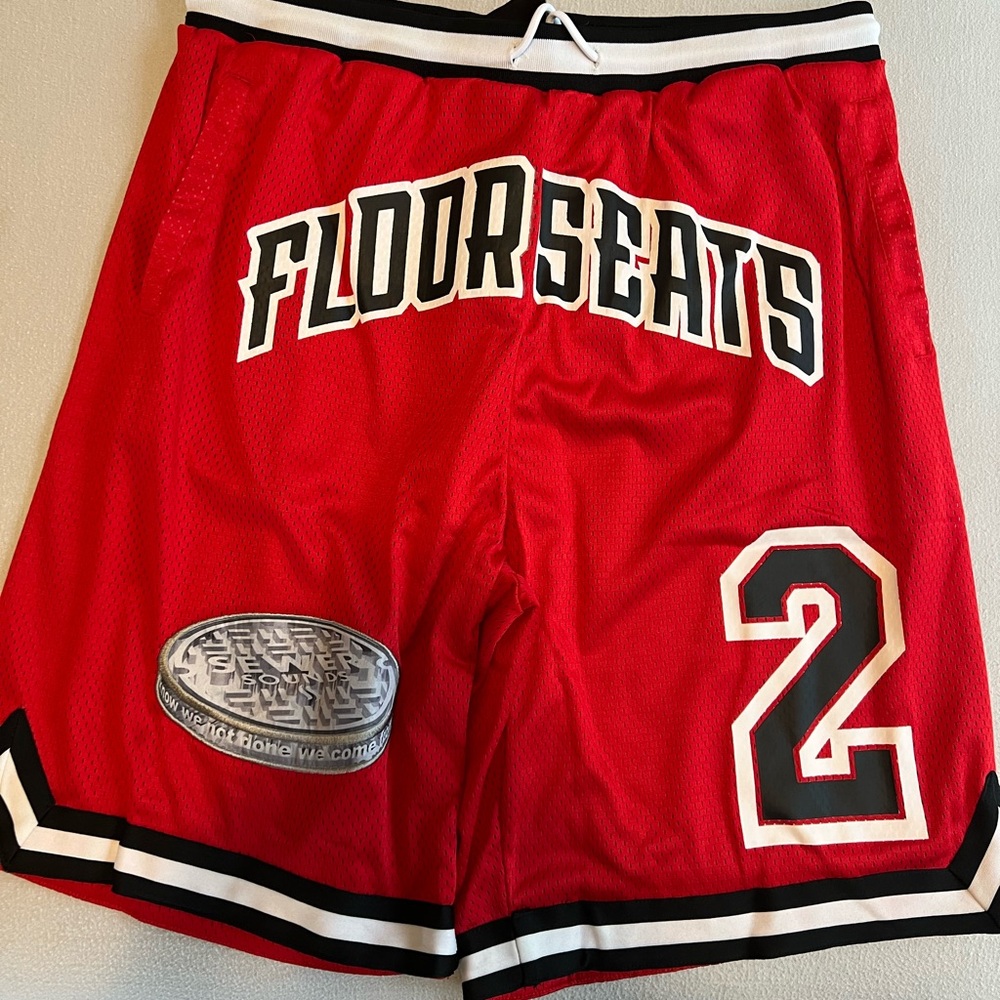 ASAP Ferg Basketball Shorts Floor Seats Red Mens Size XXL